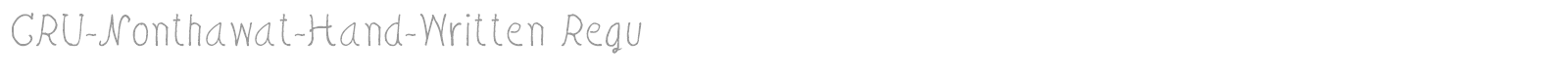 CRU-Nonthawat-Hand-Written Regu font preview